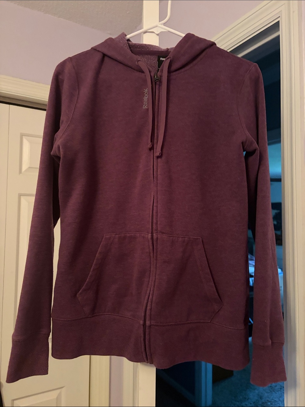 Reebok Deep Plum Full-Zip Hoodie